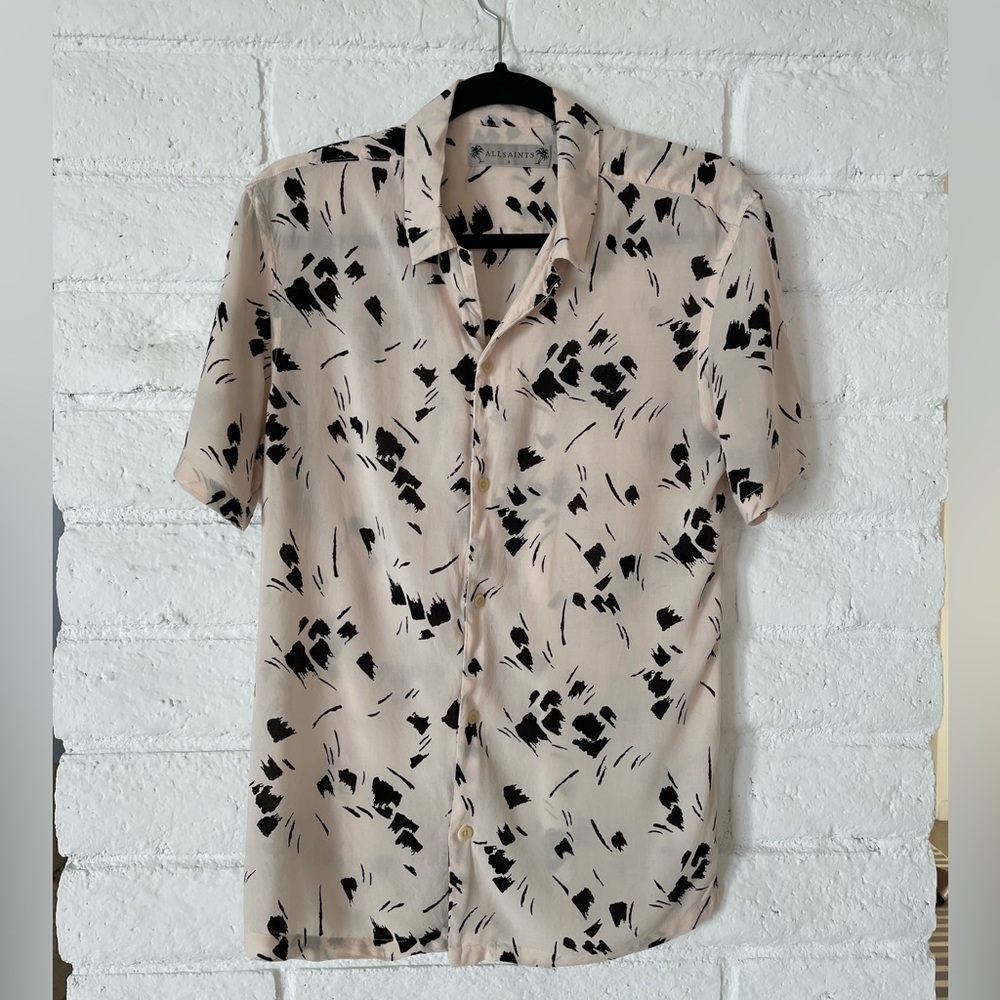 All Saints Short Sleeve Button Down Size Sm